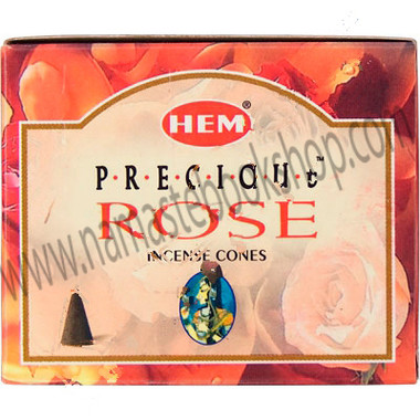 Hem Incense Cones in Display Box 10 cones Precious Rose