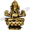 Polyresin Feng Shui Figurines Sitting Ganesha - Gold (each)