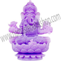 Frosted Acrylic Feng Shui Figurines Sitting Ganesha Purple (each)