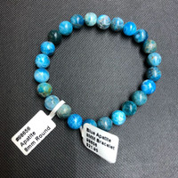 1 Blue Apatite Stretch Bead Bracelet

NOTE: Stock image you will receive a different bracelet.