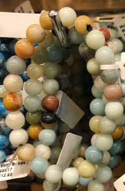 1 Mixed Amazonite Stretch Bead Bracelet 8mm
NOTE: Stock image you will receive a similar bracelet.