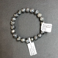 1 Black Labradorite ( Larvakite ) Stretch Bead Bracelet 8mm
NOTE: Stock image you will receive a similar bracelet.