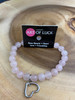 Art of Luck Rose Quartz Bead Bracelet - Heart Love & Friendship