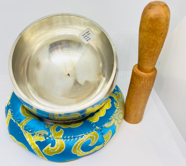 Silver Plated Plain- Brass Singing Bowl (Travel-Size)