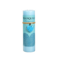 Tranquility - Turquoise Heart Pendant Candles 6"