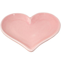 Soft pink ceramic heart tray