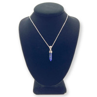 Lapis Lazuli Pendant with Silver Chain 16" / 18" Adj.
