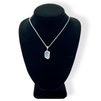 Moonstone Pendant with Silver Chain 16" / 18" Adj.