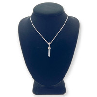 Moonstone Point Pendant with Silver Chain 16" / 18" Adj.