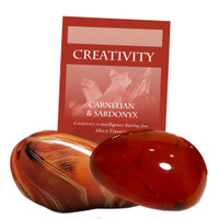 CREATIVITY - CARNELIAN & SARDONYX 4 Stones per pack
