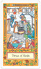 Whimsical Tarot Deck by Dorothy Morrison Three of Rods
