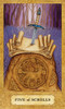 Chrysalis Tarot by Toney Brooks Five of  Scrolls
