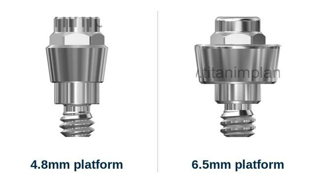 Titan Design TG Hex Abutments, 4.8mm and 6.5mm platforms