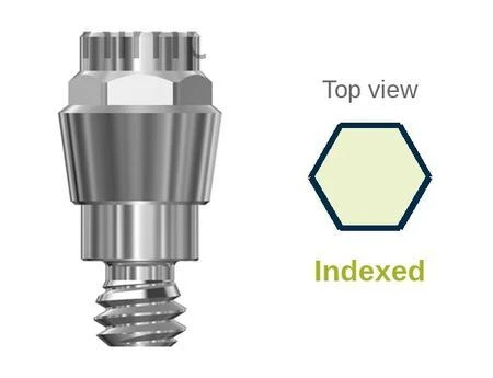 Titan Design TG Hex Abutment with external hex index