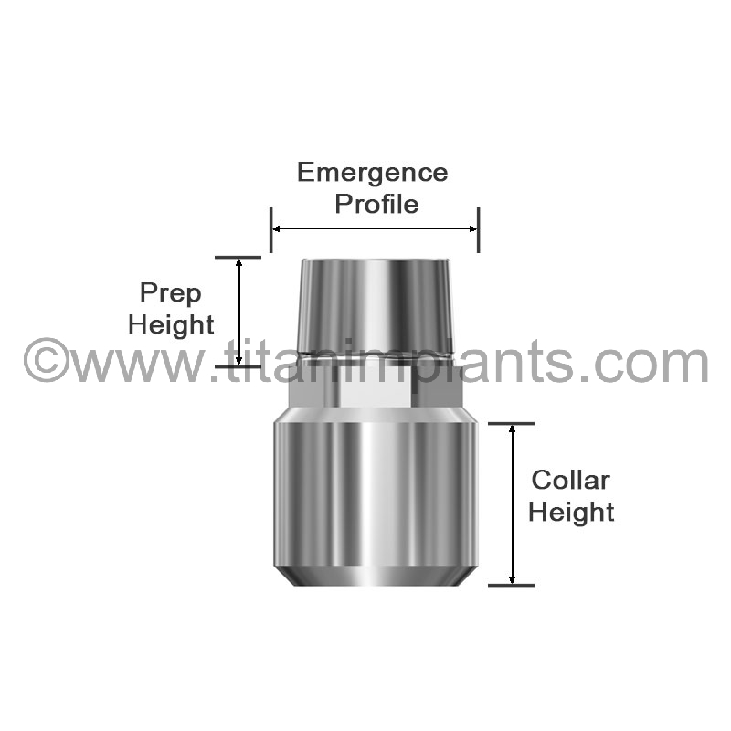 Titan Implants Simple Step Abutment for Biomet 3i external hex implants