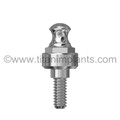 (ADI) American Dental Implant Corporation Internal Hex Compatible 4.5mm Platform Ball Head Abutments (Overdenture) with Metal Housing & 2 Rubber O-Rings (P-45BHA-ADI)