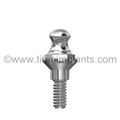 Centerpulse Screw-Vent and Tapered Screw-Vent Compatible 3.5mm Platform Ball Head Abutments (Overdenture) with Metal Housing & 2 Rubber O-Rings (P-35BHA-SD)