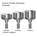 ZimVie / Zimmer Dental-compatible 4.5mm Screw-Vent Healing Abutment — complete set view — Titan Implants