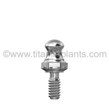 Straumann-compatible 3.3mm Tissue Level Narrow Neck Ball Head Abutment by Titan Implants
