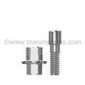Zimmer Dental Screw-Vent and Tapered Screw-Vent Compatible 4.5mm Platform Titanium Base Abutment (Height 3.0mm) with Ti. screw (P-45TB3H-ZD)