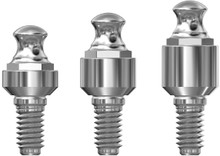 IMZ-compatible 3.3mm IMZ Internal Ball Head Abutment by Titan Implants