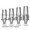 ZimVie / Biomet 3i-compatible 5.0mm Internal Hex Straight Locking Abutment — complete set view — Titan Implants