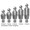 ZimVie / Biomet 3i-compatible Ball Head Abutment — complete set view — Titan Implants