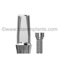 ITI Straumann Compatible 3.3mm Narrow Neck External Octagon Straight Locking Implant Abutment Flat with Titanium Screw (ITI-3SLIAF-01-2.0)