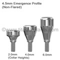Astra Tech-compatible Lilac Osseospeed TX Healing Abutment —profile diameter 4.5mm, collar heights 2.0, 4.0, 6.0mm — Titan Implants