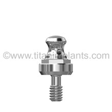 Calcitek-compatible 4.0mm Spline (Calcitek) Ball Head Abutment by Titan Implants
