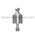 Imtec Compatible External Hex 4.75mm Wide Body Implant Ball Head Attachment ( With Metal Housing And 2 Rubber Rings) (I-4.75BHPAA-4.0)