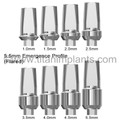 ZimVie / Zimmer Dental-compatible 4.5mm Internal Hex Straight Locking Abutment — complete set view — Titan Implants