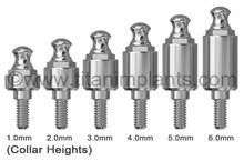 ZimVie / Zimmer Dental-compatible 4.5mm Screw-Vent Ball Head Abutment — complete set view — Titan Implants