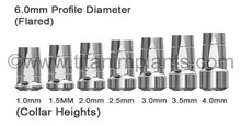 Paragon-compatible 6.0mm External Hex Straight Locking Abutment — complete set view — Titan Implants