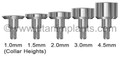 Paragon-compatible 4.8mm Swiss Plus Healing Abutment — complete set view — Titan Implants