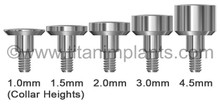 Paragon-compatible 4.8mm Swiss Plus Healing Abutment — complete set view — Titan Implants
