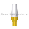 Steri-Oss Replace-Select Tri-Lobe Compatible 4.3mm Platform UCLA Plastic Sleeve with Gold Base with Ti. Screw (SRS-43GC)