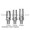 STERI-OSS-compatible 5.0mm Tri-Lobe / Tri-Channel Straight Locking Abutment — complete set view — Titan Implants