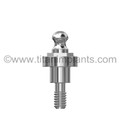 STERI-OSS-compatible 5.0mm Tri-Lobe / Tri-Channel Ball Head Abutment by Titan Implants