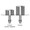 BioHorizons-compatible 4.0mm External Hex Healing Abutment — complete set view — Titan Implants