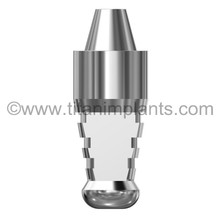 Calcitek-compatible 4.0mm Spline (Calcitek) Shouldered Abutment 5.5mm Flare Analog by Titan Implants