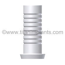 Calcitek-compatible  3.75/4.0mm Spline (Calcitek) Shouldered Abutment 5.5mm Flare UCLA Plastic Sleeve by Titan Implants