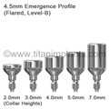 ZimVie / Zimmer Dental-compatible 3.5mm Screw-Vent Healing Abutment — complete set view — Titan Implants