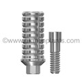 Zimmer Dental Screw-Vent and Tapered Screw-Vent Compatible 3.5mm Platform Temporary Abutments (Hex/Non-Hex)with Ti Screw (P-35TA-ZD)