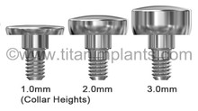 Keystone / Lifecore-compatible 6.5mm Healing Abutment — complete set view — Titan Implants