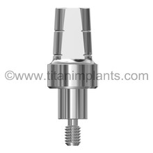 NobelReplace® Compatible Post Abutment Non-Engaging — 6.0mm Internal Tri-Channel / Tri-Lobe — Titan Implants
