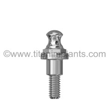 NobelReplace® Compatible Ball Head Overdenture Abutment Kit — RP 4.3mm Internal Tri-Channel / Tri-Lobe — Titan Implants