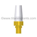 NobelReplace® Compatible UCLA Gold Cylinder Plastic Sleeve — RP 4.3mm Internal Tri-Channel / Tri-Lobe — Titan Implants