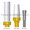 NobelReplace® Compatible UCLA Gold Cylinder Plastic Sleeve — RP 4.3mm Internal Tri-Channel / Tri-Lobe — with titanium screw — Titan Implants