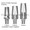 NobelReplace® Compatible Straight Locking Implant Abutment — RP 4.3mm Internal Tri-Channel / Tri-Lobe — complete set view — Titan Implants
